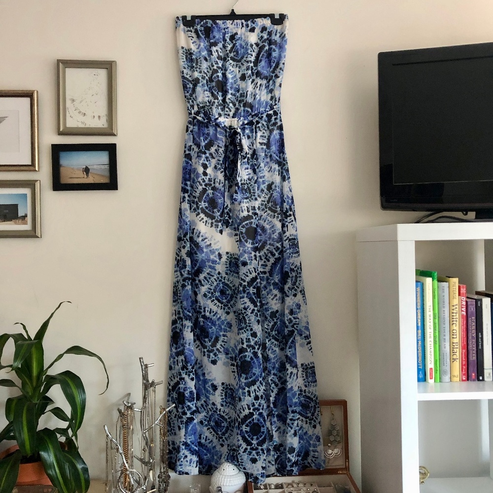 Aqua Blue Tie Dye Dress